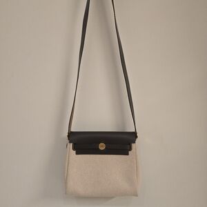 Mini Herbag In Ecru Beige And Ebene Colour